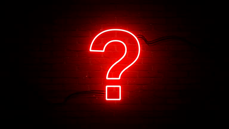 Forme de point d'interrogation, mur - élément de construction Animation.