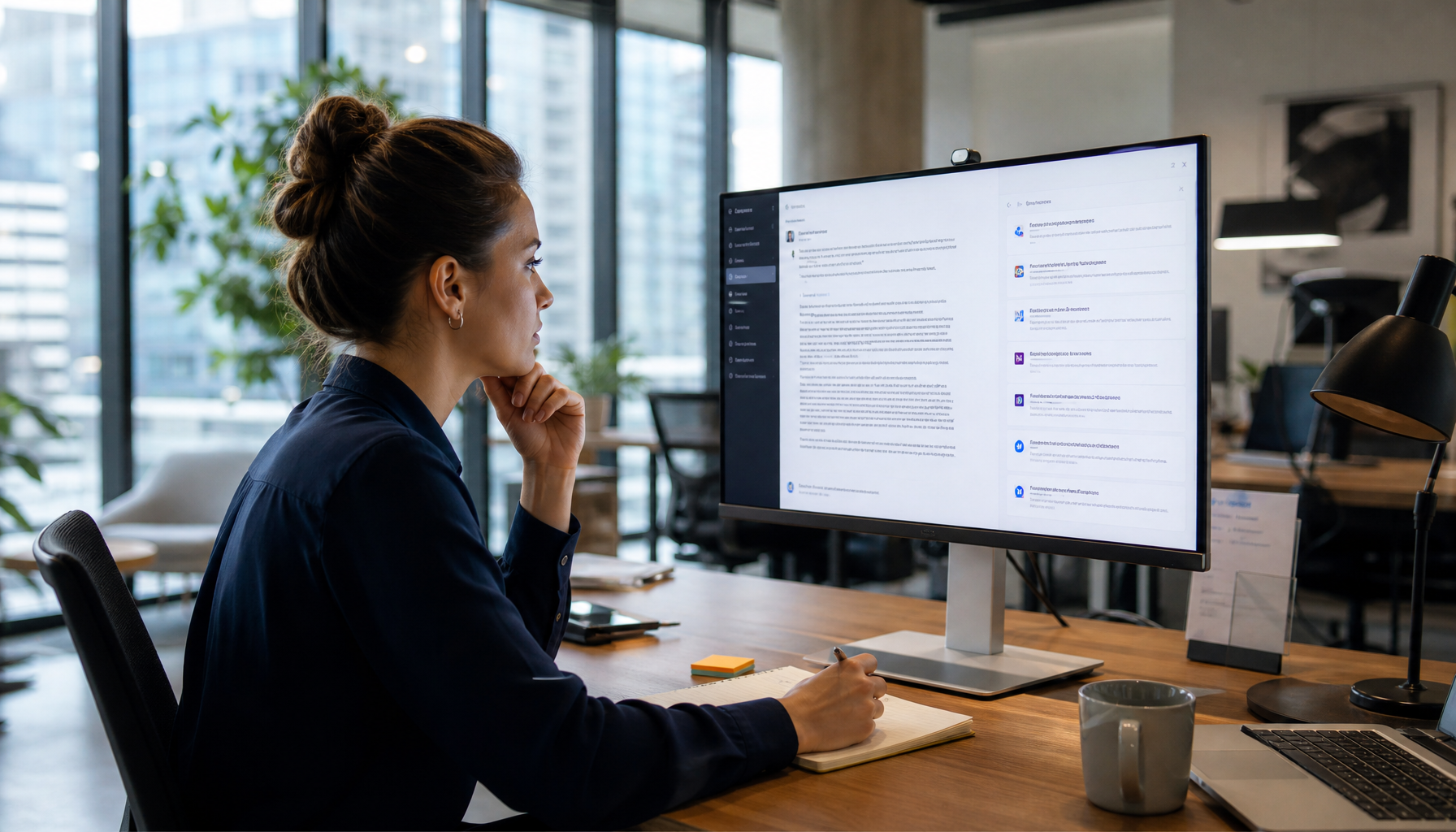 Content strategist analyzing ChatGPT citation sources on monitor