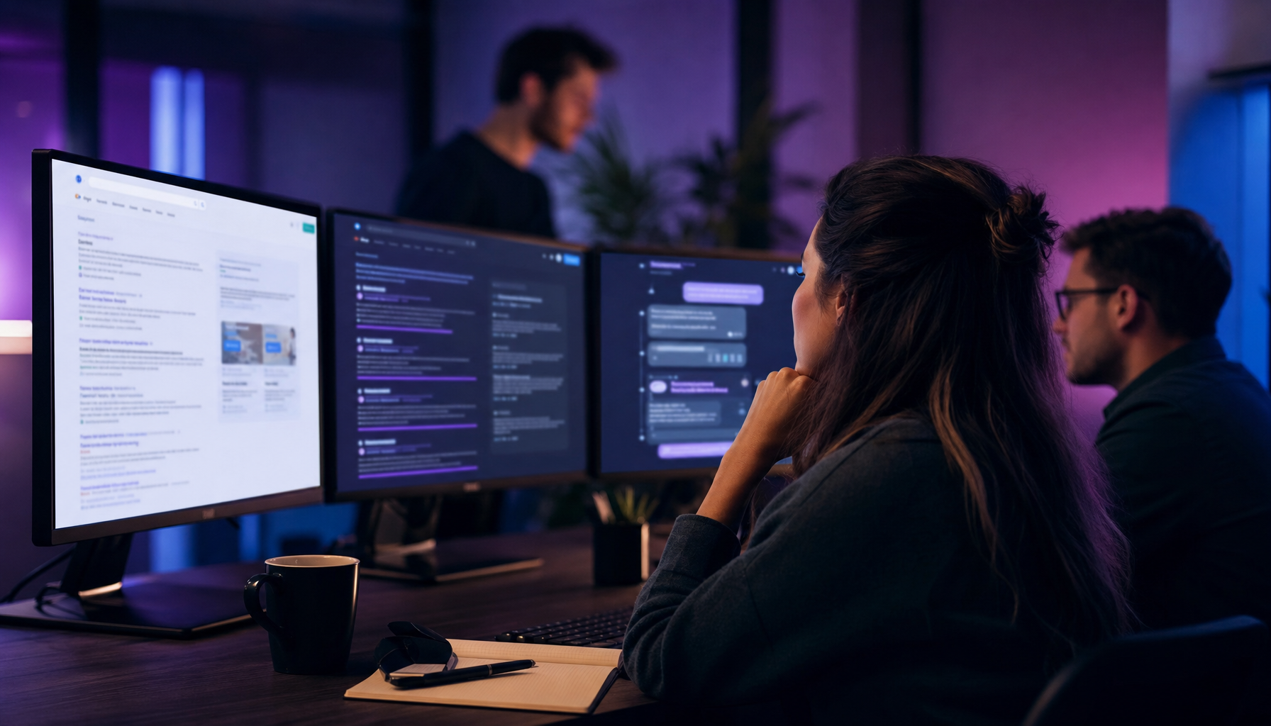 Generative Engine Optimization workspace with AI search interfaces