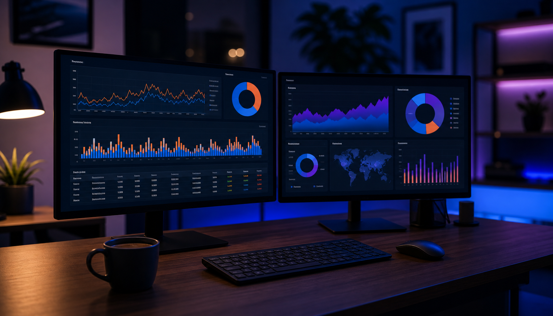 Search analytics dashboard showing GEO optimization metrics and AI search visibility data